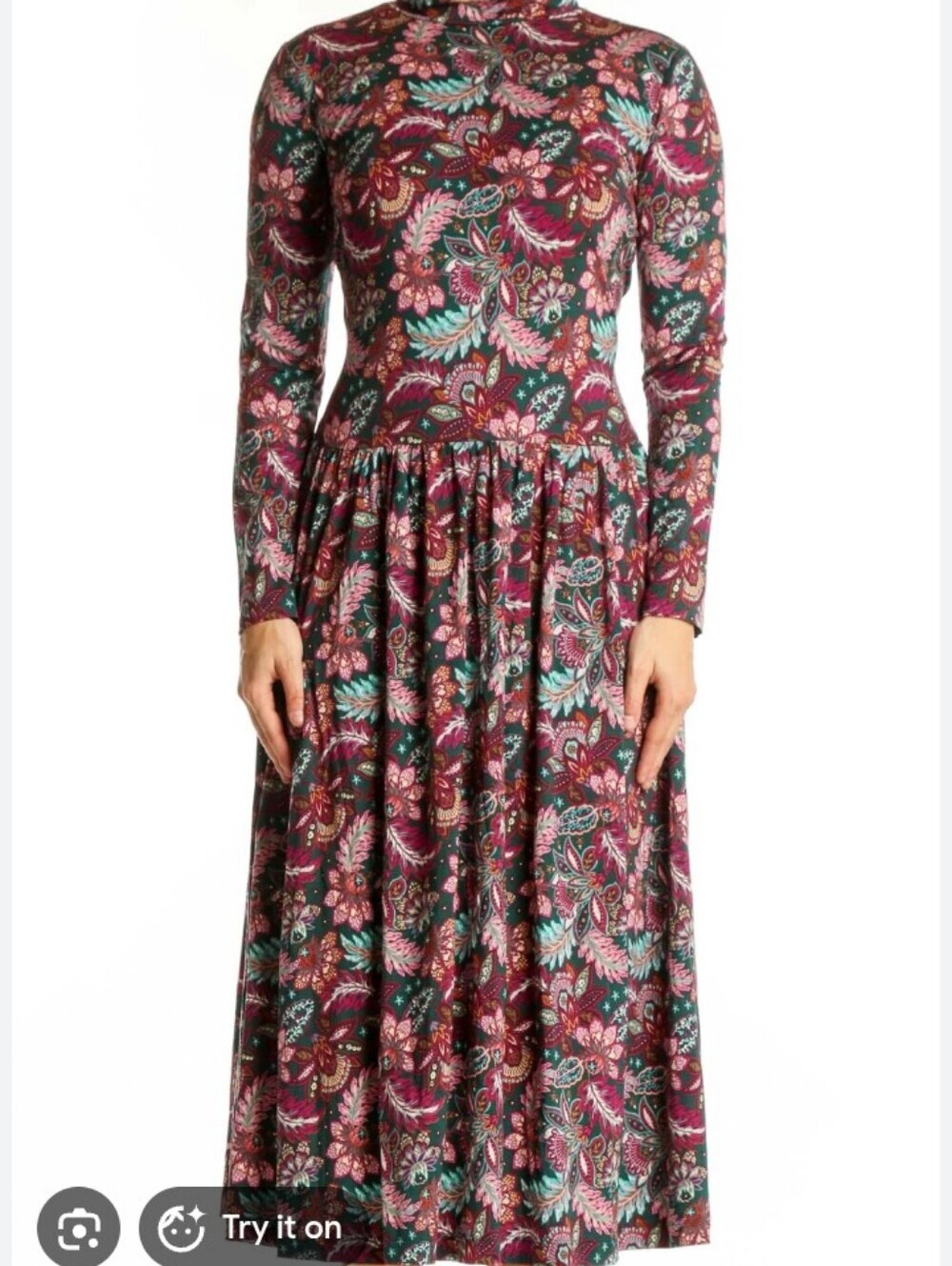Loft Paisley Print Dress Size XS petite Nwt